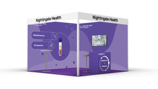 Nightingale Health exhibition booth illustration 2026.